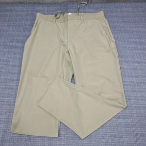 Fabletics The Only Pant Mens Large 34x29 Beige‎ Performance Golf Stretch Comfort